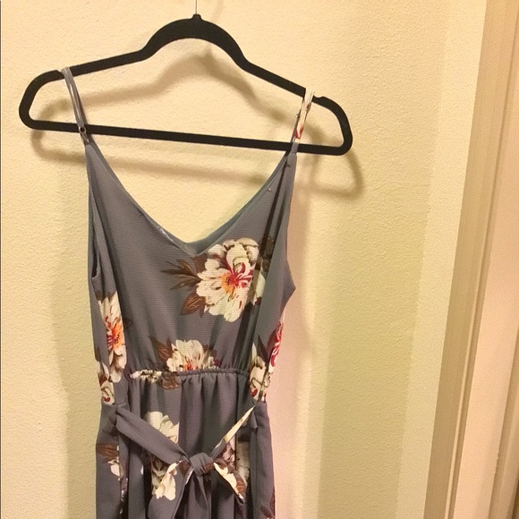 Gray Floral Dress - Picture 2 of 3